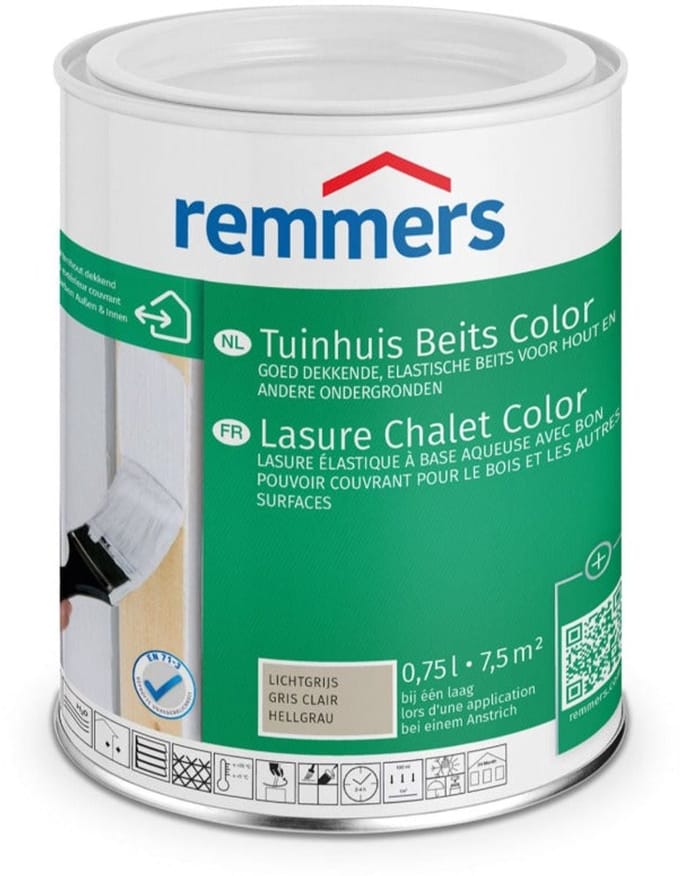 Remmers Tuinhuis Beits Color - Lichtgrijs - 2.5 liter