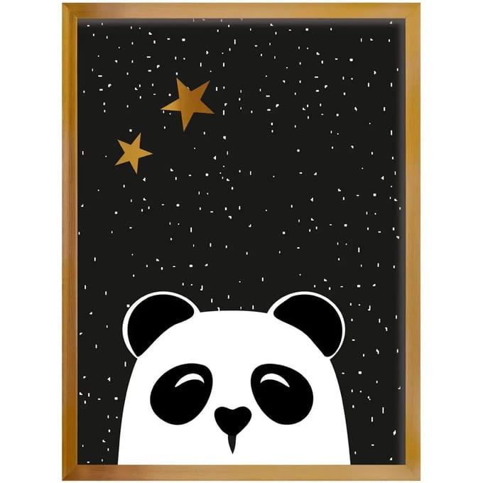 Schilderen - panda Yellow Tipi Obrazek Funny Band