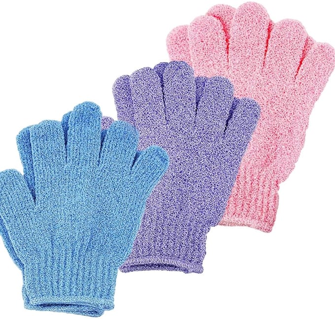 Ynkkvre-Peeling-Handschuhe Set – 3 Stuks – Voor Bad & Douche – Elastisch, Lichaamsmassage & Huidverzorging