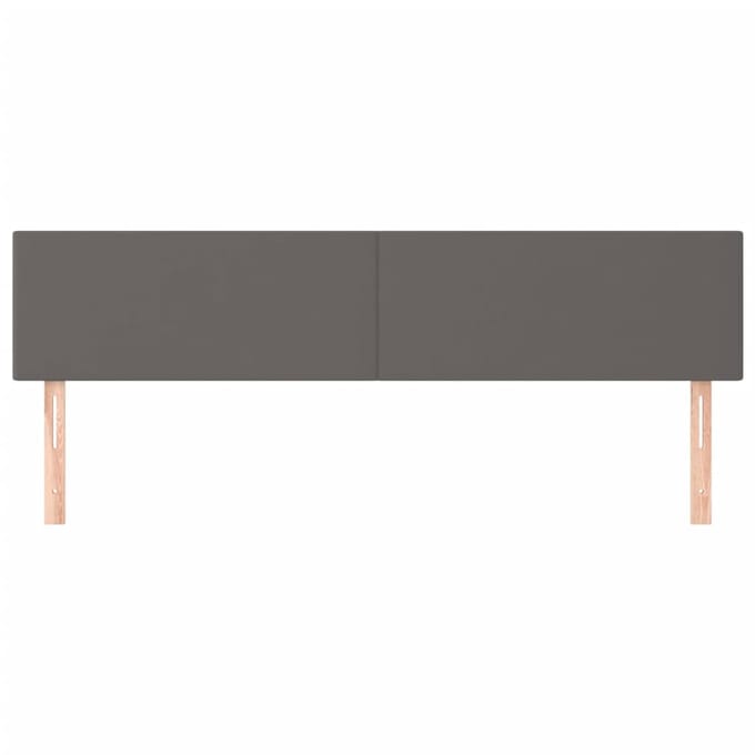vidaXL - Hoofdborden - 160x5x78/88 - cm - kunstleer - grijs