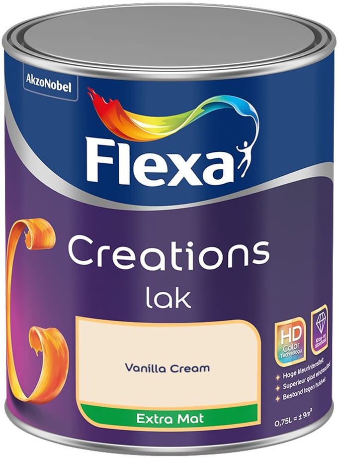 Flexa - Creations Lak Extra Mat - Vanilla Cream - Mengverf - 750 Ml