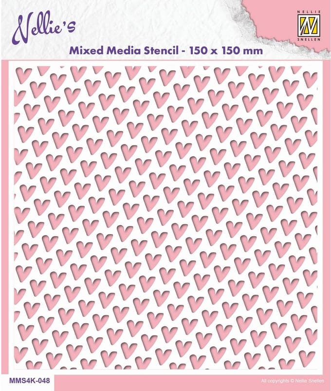 Nellie Snellen Stencil Hearts