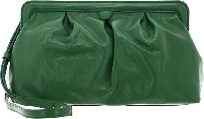 COCCINELLE Leren Schoudertas Diletta Rock Handbag Craquele Leather Peppermint Groene