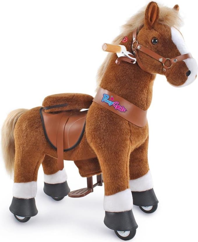 PonyCycle Lichtbruin met witte bles, Groot - Ux424‎‎