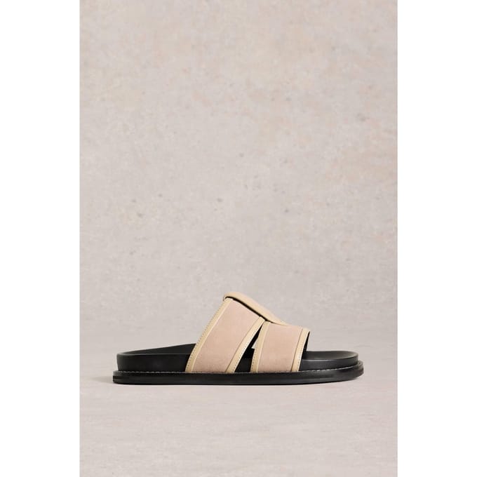 White Stuff Ziggy Slider Footbed Light Natural Größe: 7 | Sandalen Outlet | Damen