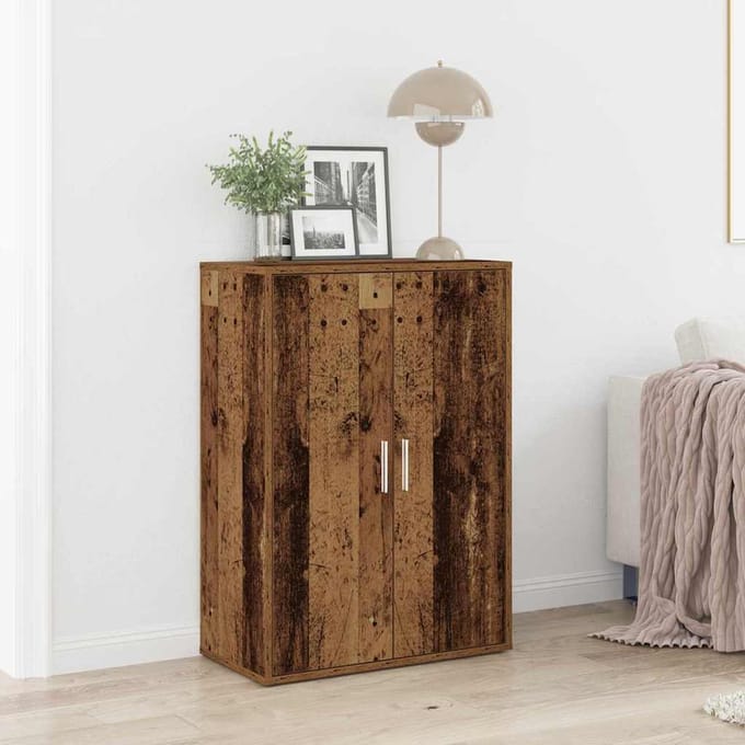 vidaXL - Dressoir - Oudhout - 60 - x - 31 - x - 84 - cm - Bewerkt - hout
