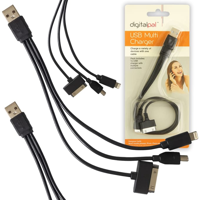 Universele USB Micro Type B oplaadkabel Iphone Apple Lightning 8-pins 30-pins 3-in-1 snel opladen Sterk