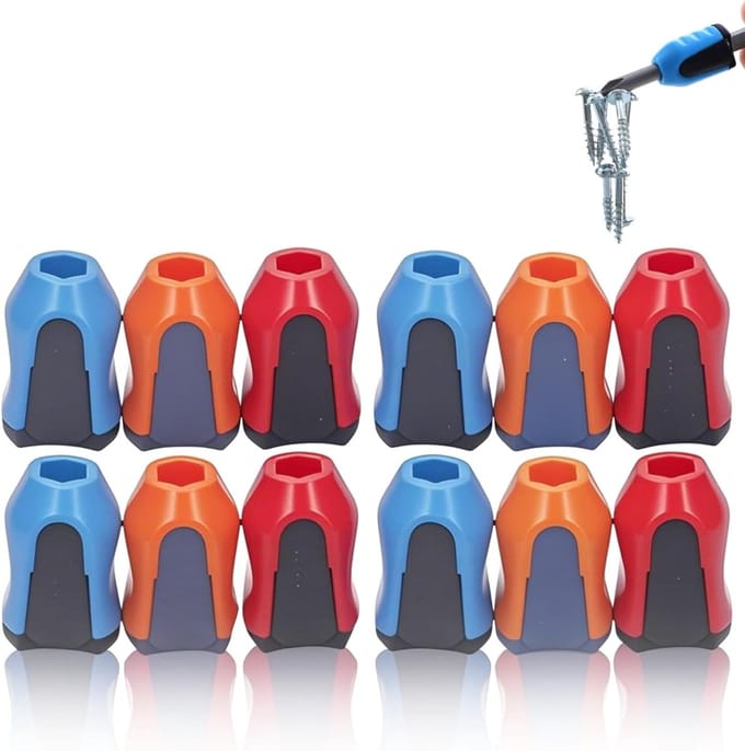 Magnetische Ringen met Schroevendraaier Bits - 12 Stuks, Magnetische Bevestiging voor Schroeven en Bit Houder