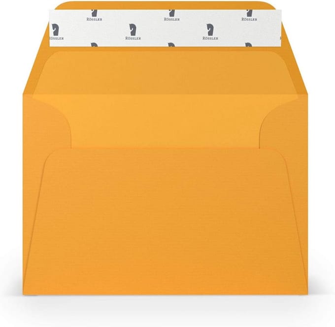 100 C6 Enveloppen Zelfklevend Oker Geribbeld Zonder Venster 100 g/m²