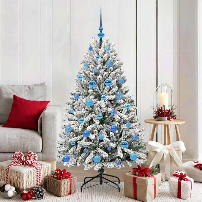vidaXL - Kunstkerstboom - 150 - cm - 150 - LED's - Warmwit - PVC - en - Staal