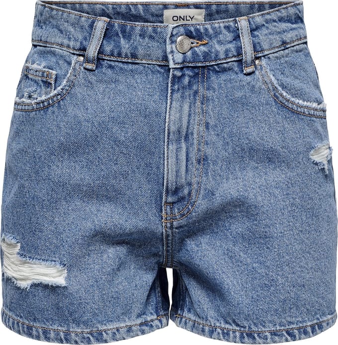 ONLY - ONLJAGGER HW MOM DNM SHORTS NOOS - Dames - Bermuda shorts