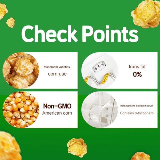 HBAF Gekruide Popcorn 17 Floavors, 80g (18 Opties) Cheddar Cheese x 3PCS