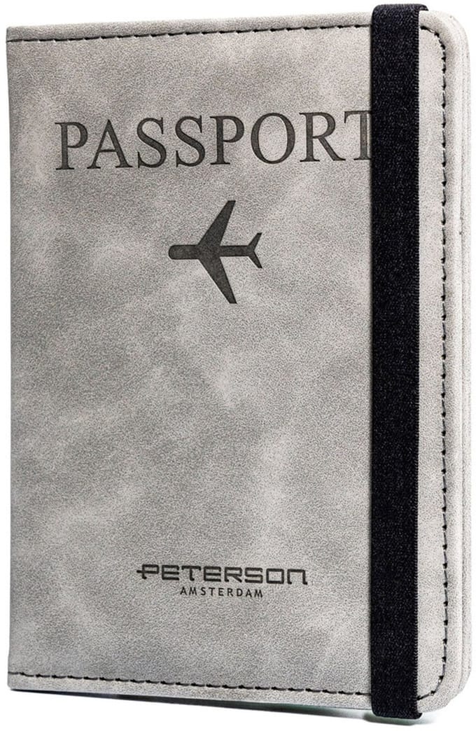 Peterson - Paspoorthoes - Grijs - Skóra Ecologisch - Uniseks Design
