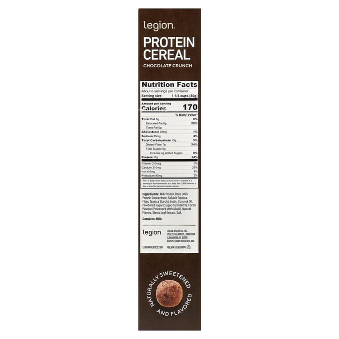 Legion Athletics Eiwitontbijtgranen, Chocolade Crunch, 240 g (240 gram)