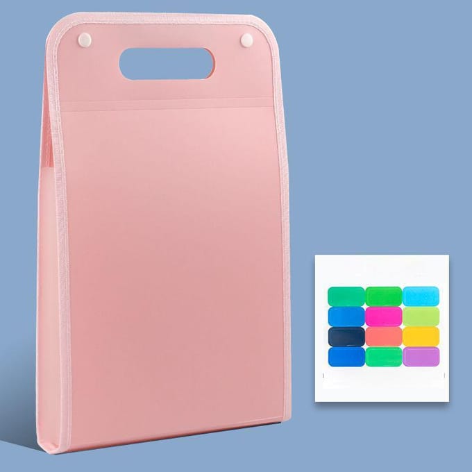 Classeur vertical à main A4, grande capacité, multicouche, extensible, pour le tri, le rangement et les données des étudiants white
