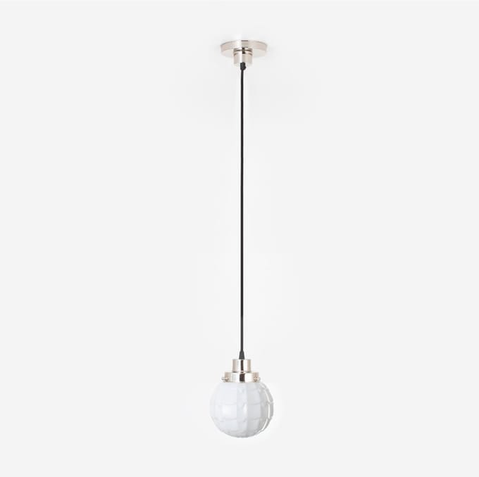 Hanglamp aan snoer Artichoke 20's Nikkel - Art Deco Trade