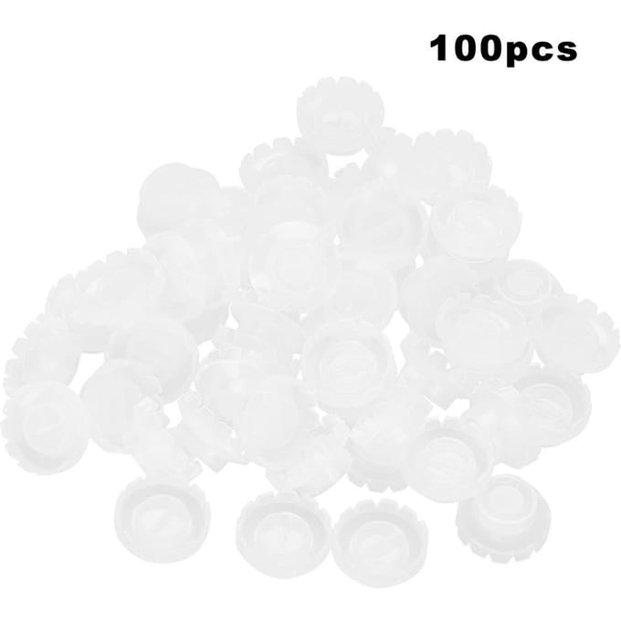 100 stuks Wegwerp Wimper Ringhouder Wimperverlenging Lijm Lijmstandaard white