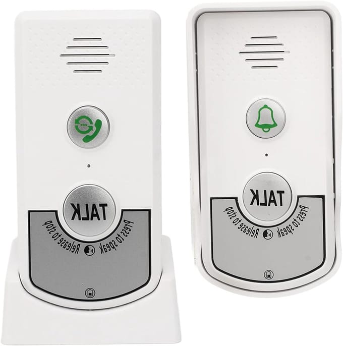 Draadloze Deurbel Set met Intercom Systeem, Waterdicht en Stofdicht, 1000 m Bereik, 1 Ontvanger en 1 Zender