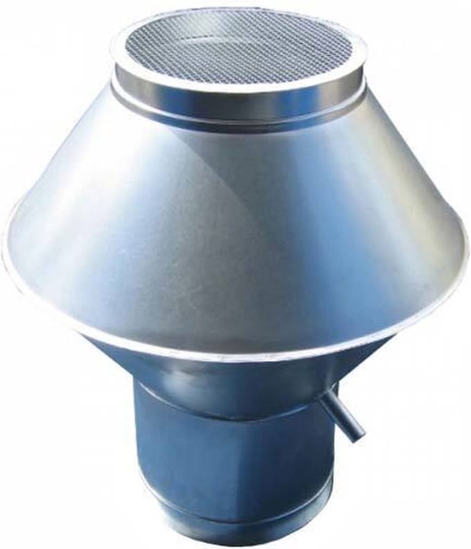 Deflectorkap rond 100 mm sendzimir verzinkt