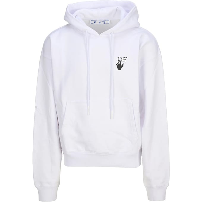 Off-White Caravaggio Lute Design Schwarzer ubergrosser Kapuzenpullover