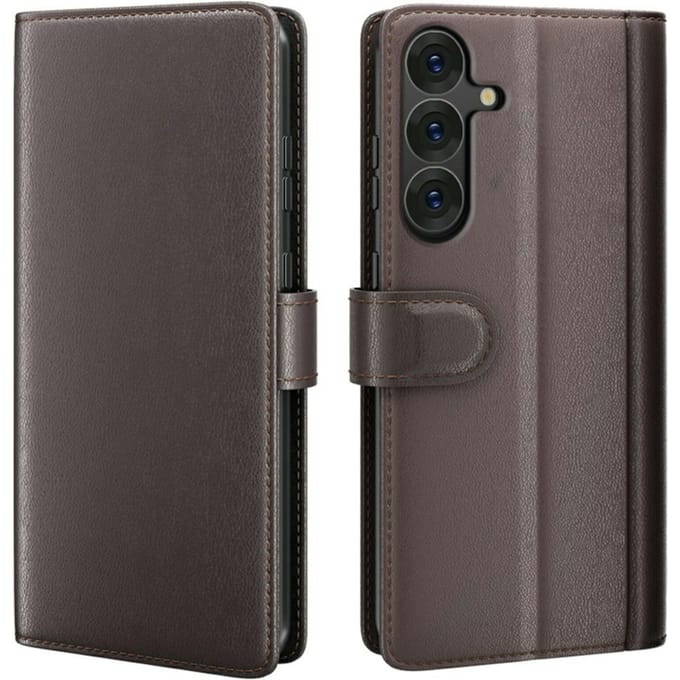 Amorus Samsung Galaxy S26 Luxe Lederen Bookcase Bruin
