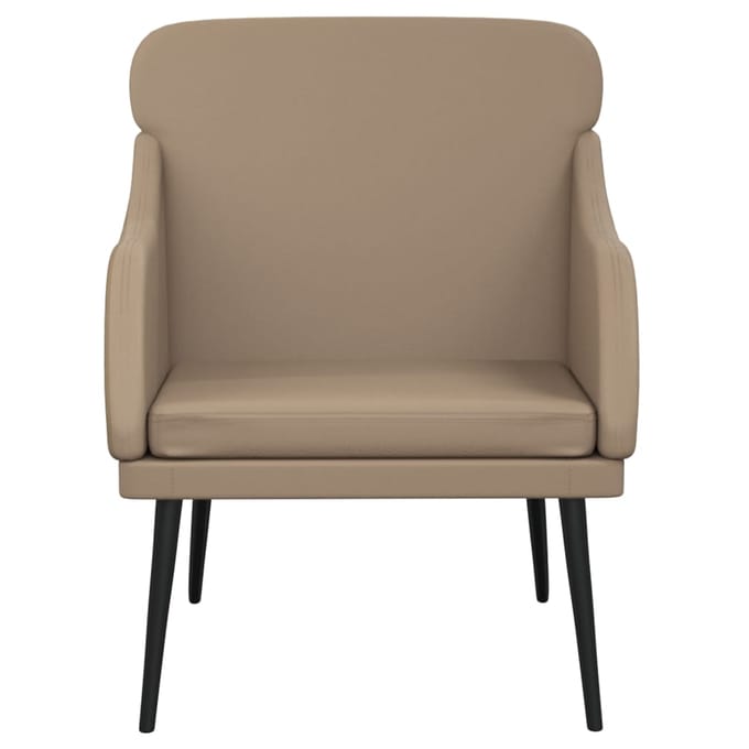 vidaXL Fauteuil 63x76x80 cm kunstleer cappuccinokleurig