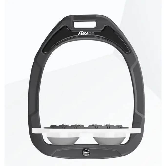 Platte Ultra Grip Steigriemen Antraciet/Wit/Grijs Flex-On Green Composite