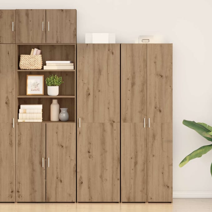 vidaXL - Highboard - Artisan - Eiken - 50 - x - 42,5 - x - 185 - cm