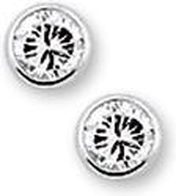 Oorknoppen Zirkonia Zilver Gerhodineerd Glanzend 3 mm