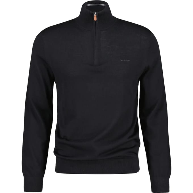 Extra-fijne merinowollen pull 1/2 rits Gant