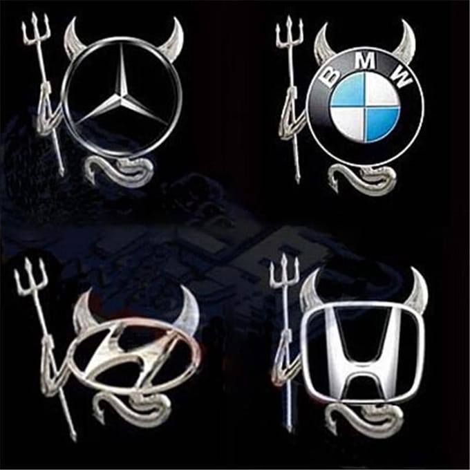 Leuke 3D Waterdichte Angel Patron Little Devil Demon Auto Emblem Decal Sticker Auto DIY Accessoires 2PCS