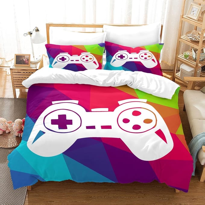 Dailygoods - Gaming Beddengoed Set Jongens - Microvezel Dekbedovertrek met Gamepad Print