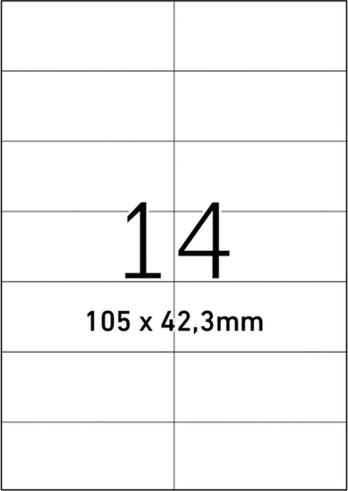 Etiket Office A4 105X42 - 3 14X