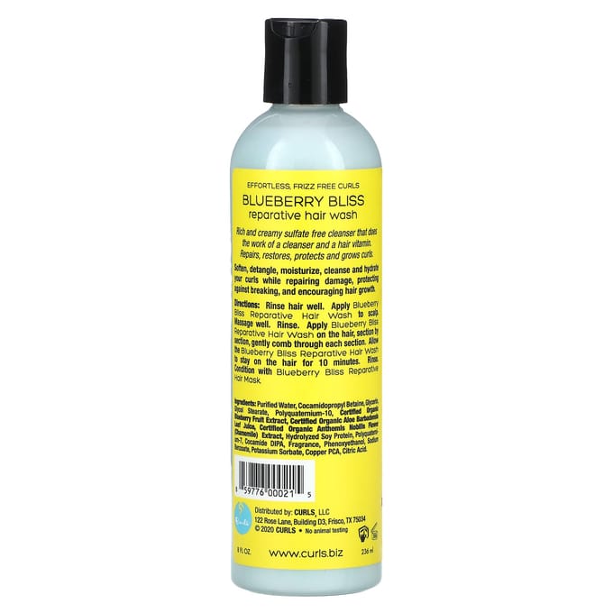 Boucles, Blueberry Bliss, Shampooing Réparateur, 8 fl oz (236 ml) yellow