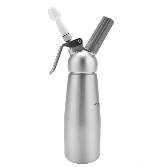 Lot Siphon à Crème Chantilly en Aluminium avec Trois Embouts Cuisine 1000ml
