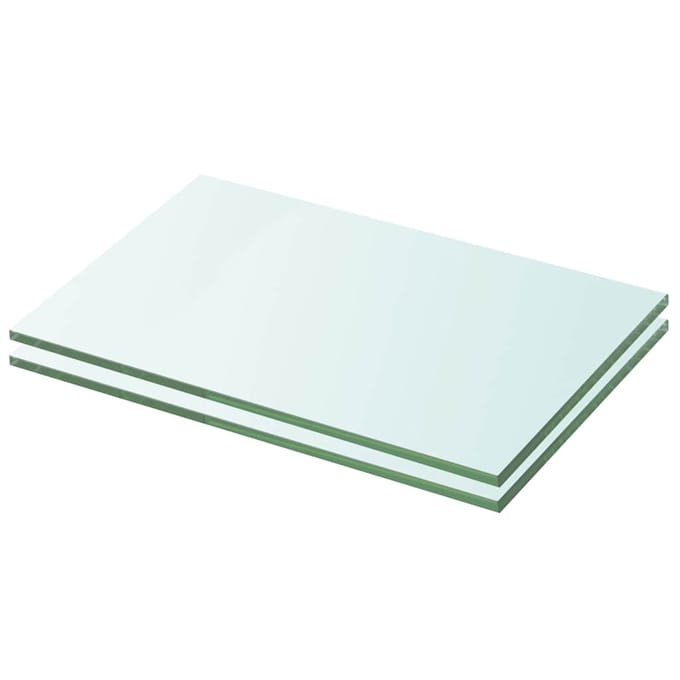 vidaXL - Schappen - 2 - st - 20x25 - cm - glas - transparant