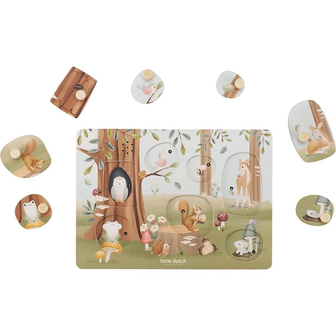 Little Dutch Geluidenpuzzel hout Forest Friends Multi unisex