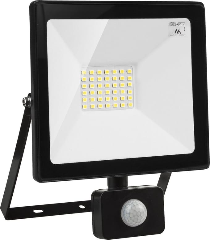 Maclean - LED schijnwerper met bewegingssensor | 30W, 2400lm, neutraal wit (4000K), IP44, MCE630 NW PIR