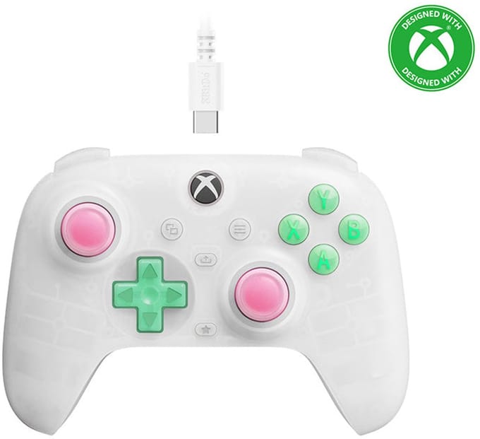 8BitDo Ultimate Mini Wired Xbox Pad Clear White - Wired Controller - Microsoft Xbox Series S