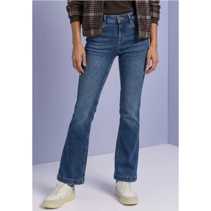 High Waist Bootcut-jeans met Slim Fit-pasvorm