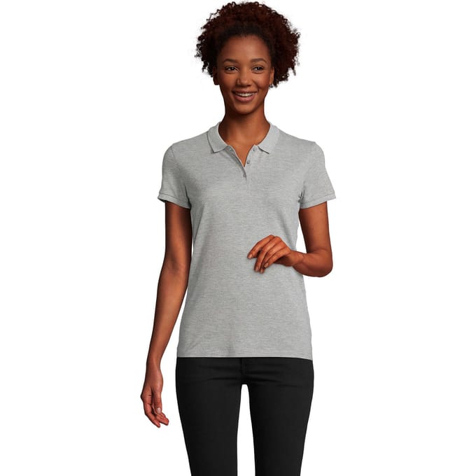 SOLS Dames/Dames Planet gemêleerd poloshirt (Grijze Melange)