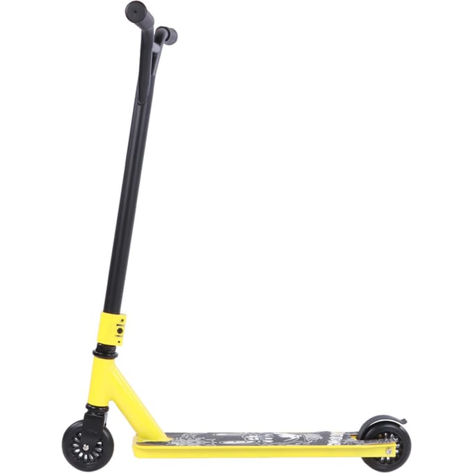 Gele Draagbare Professionele Scooter Volwassen Stunt 2 PU Wielen Schuifpedaal Uitrusting black