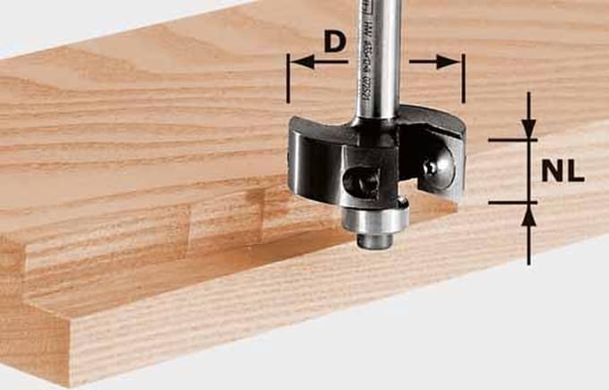 Festool HW S8 D38/12 Keermes-sponningfrees - 491085