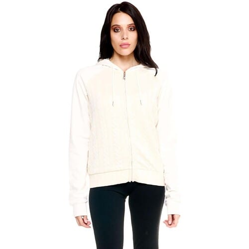 Capuchon sweaters Leone 1947 Woman Hoody Bonded Full Zip Greyss