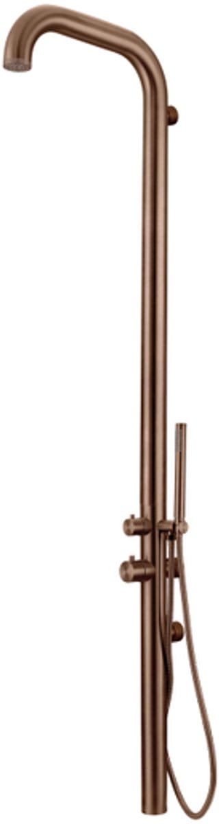 FugaFlow Eccelente Acces Original Buitendouche - RVS 316 - handdouche - wandmodel - Geborsteld koper PVD (Koper)