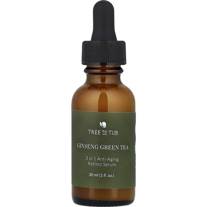 Ginseng Groene Thee, 3-in-1 Anti-Aging Retinol Serum, 30 ml (1 fl oz) brown