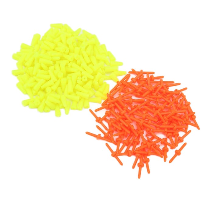300 stuks Dobber Stops Anti Corrosie Sterke Bevestiging Visserij Dobber Stopper voor Vissen yellow