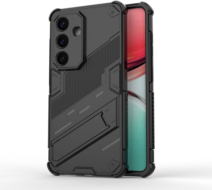 Solidenz StandGuard Xtreme geschikt voor Samsung Galaxy S26 hoesje - Zwart