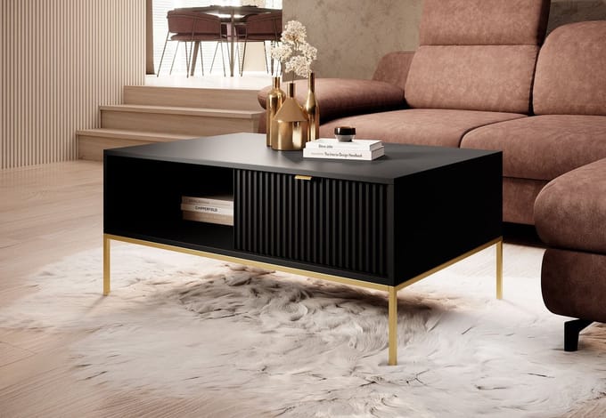 Meubella - Salontafel Navil 2 - Zwart - 104 cm