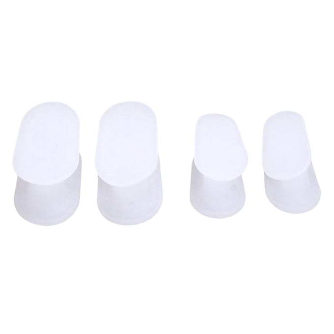 8pairs box Silicone Toe Separator Pain Relief Hallux Valgus Corrector Overlapping Toes Separator white